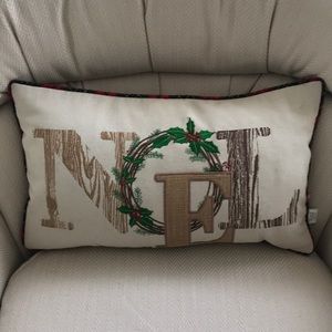 Noel Christmas Holiday Pillow